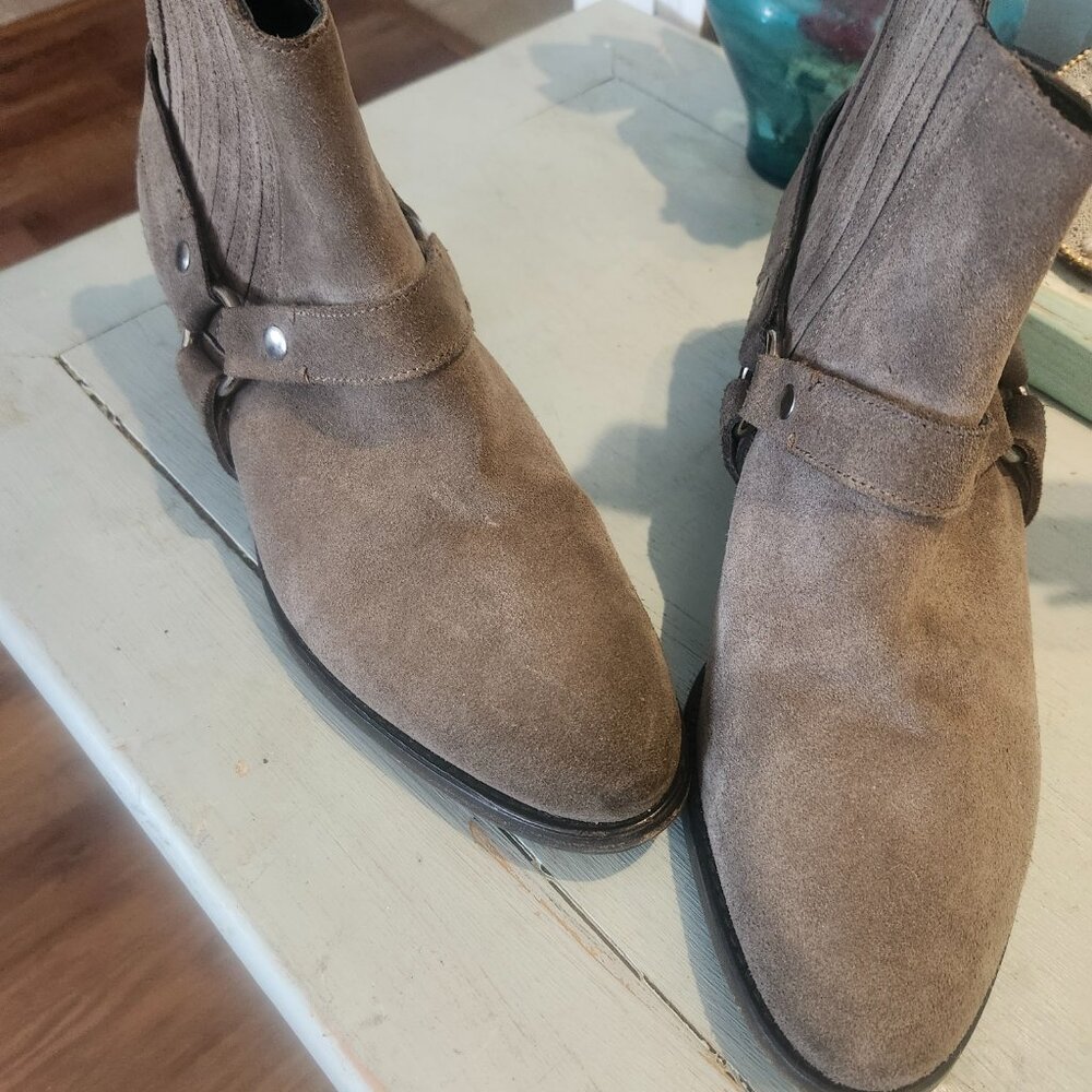All Saints grey suede ankle boots
